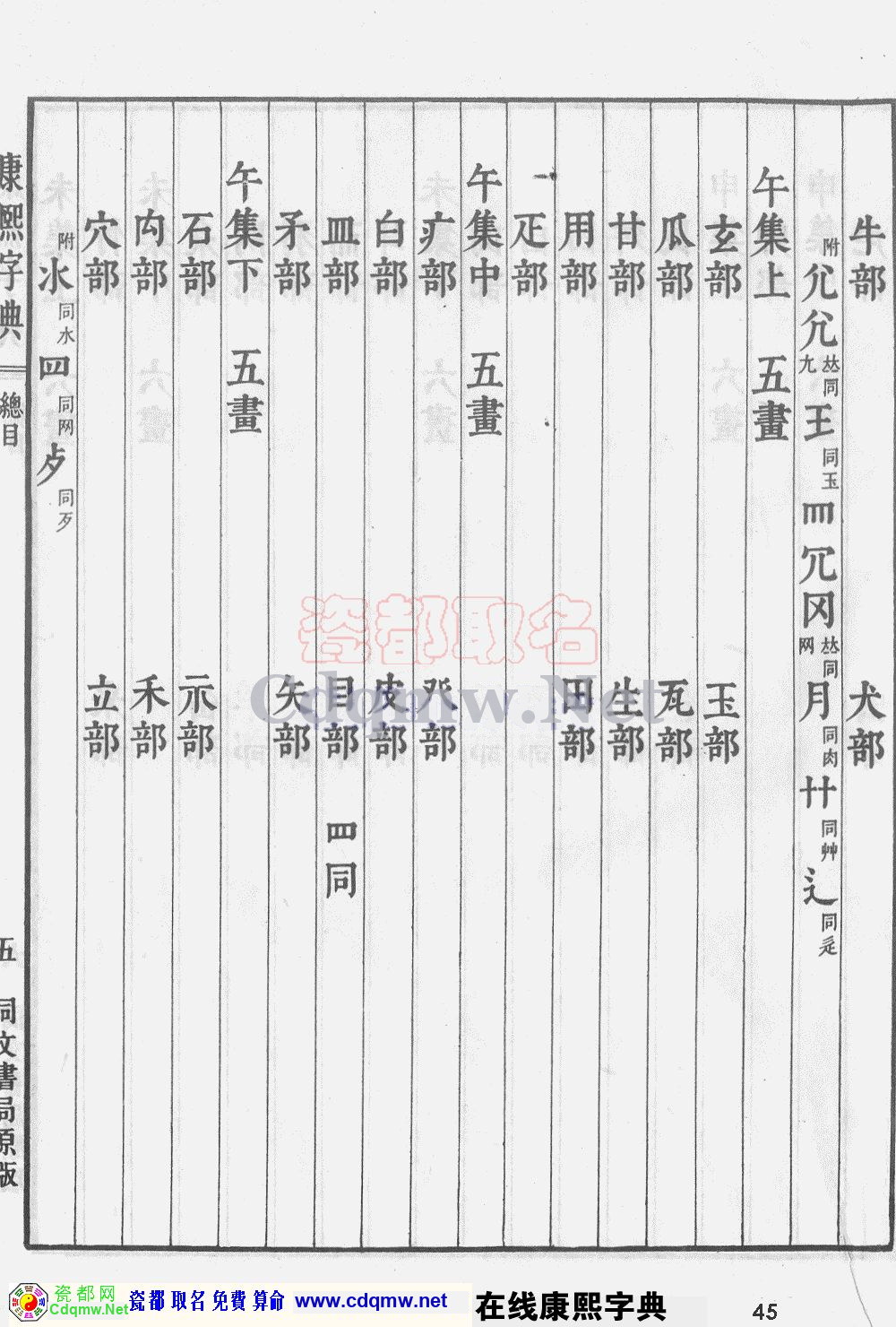 瓷都取名——康熙字典原图扫描版，第45页