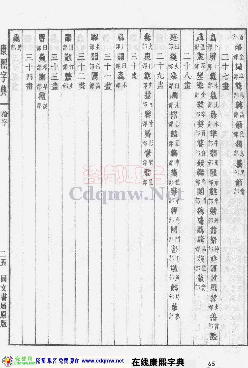 瓷都取名——康熙字典原图扫描版，第65页