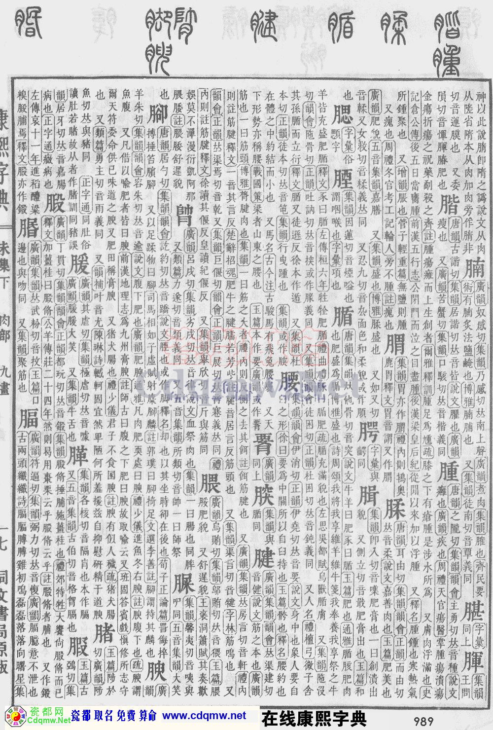 瓷都取名——康熙字典原图扫描版，第989页