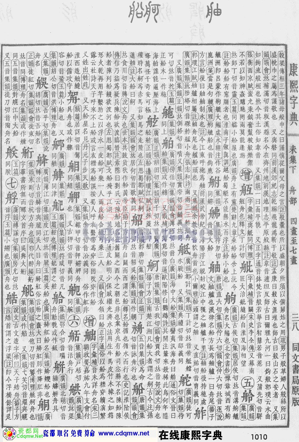 瓷都取名——康熙字典原图扫描版，第1010页