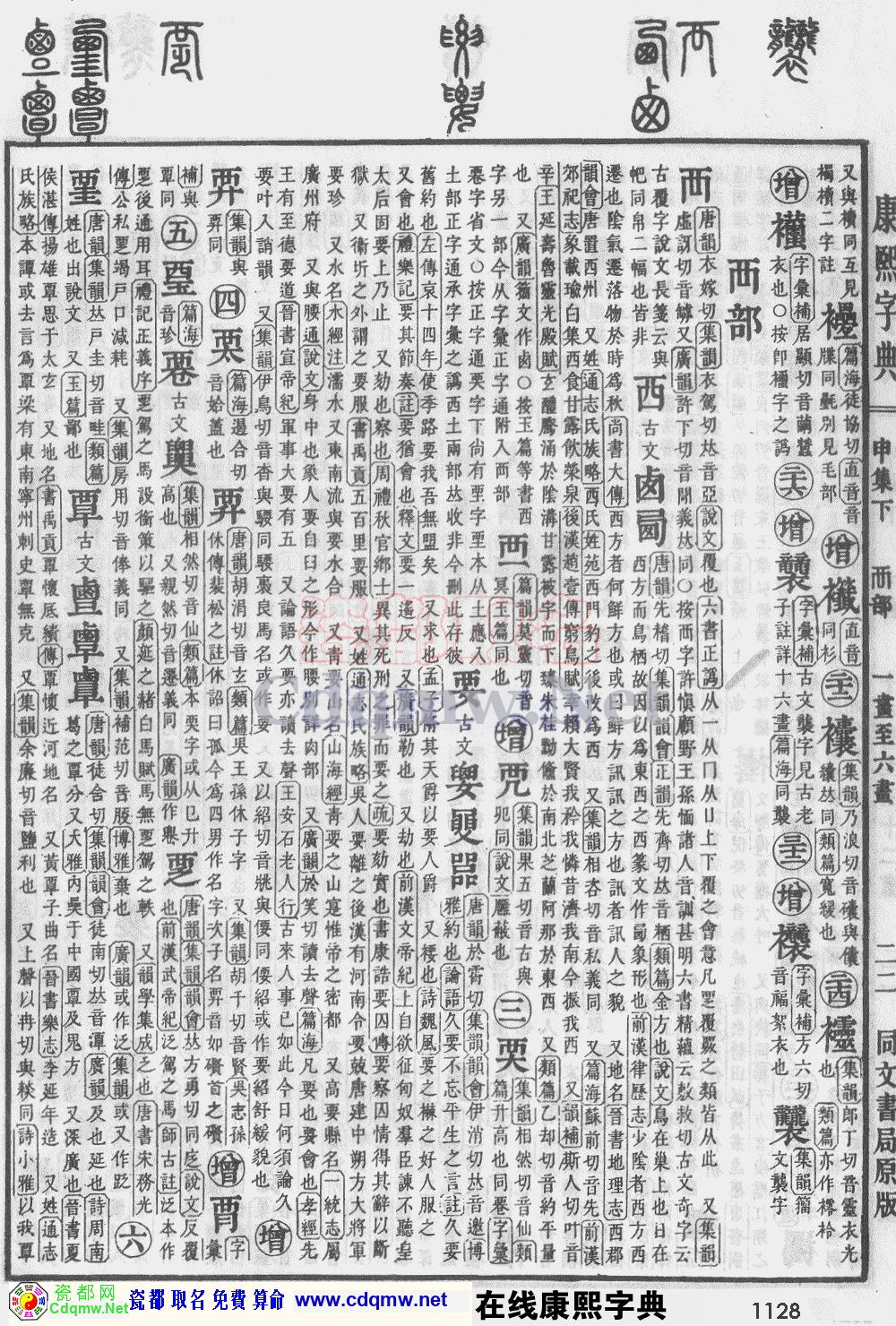 瓷都取名——康熙字典原图扫描版，第1128页