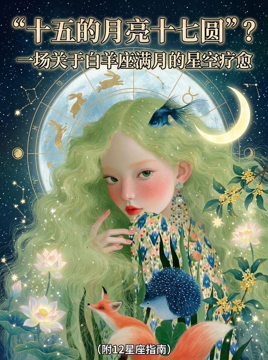 “十五的月亮十七圆”？今年中秋的月亮藏着什么秘密？白羊座满月星空疗愈指南（附12星座专属攻略）